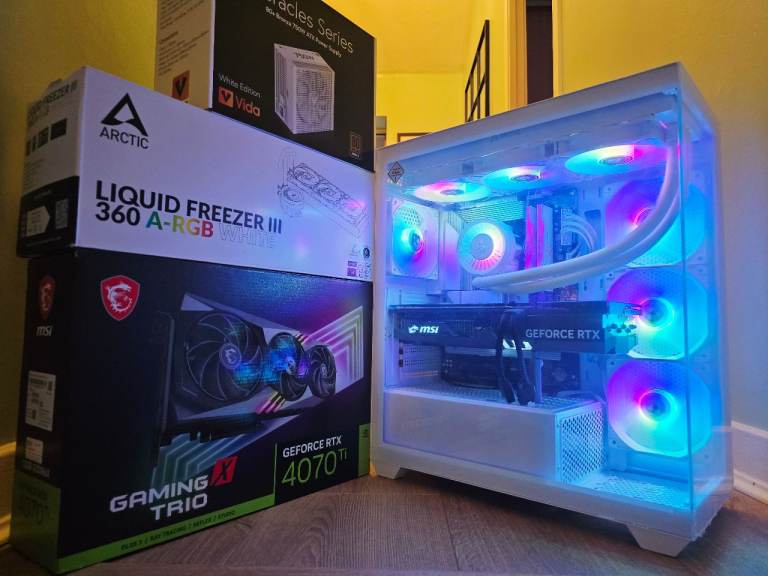 *SOLD*High End Gaming PC, Intel i7 14700F, RTX 4070Ti , 32GB, 2TB NVMe, Glass, RGB, 12M Warranty