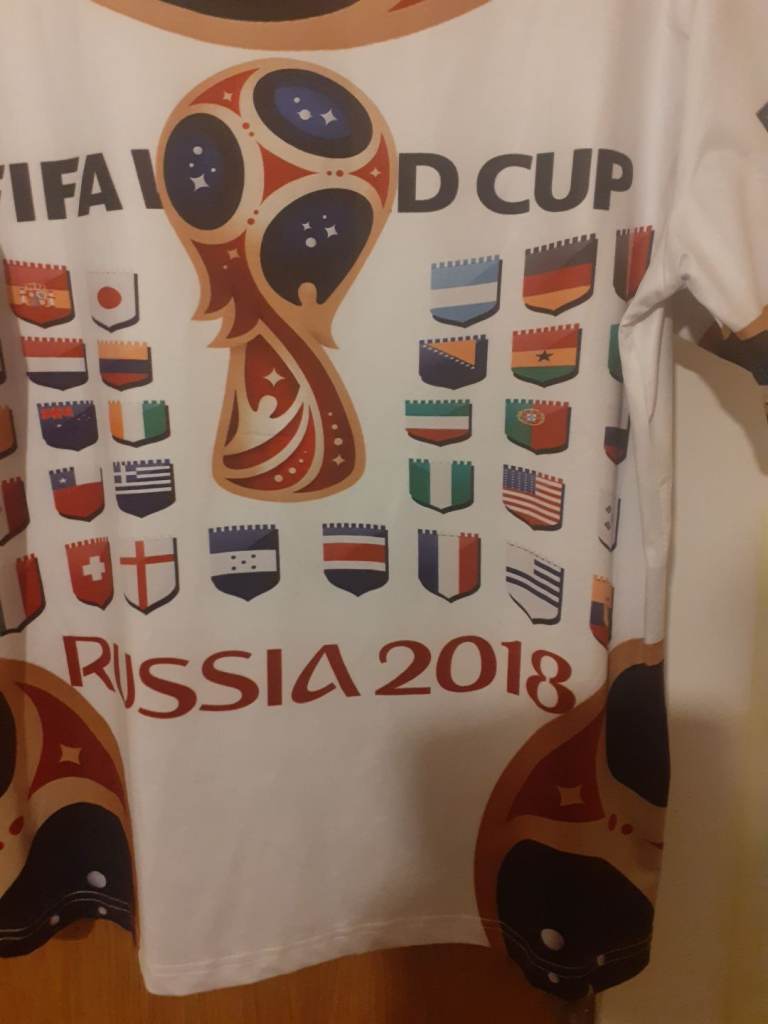 NWT Whatlees FIFA Football Shirt World Cup. Russia 2018, England & All the Flags