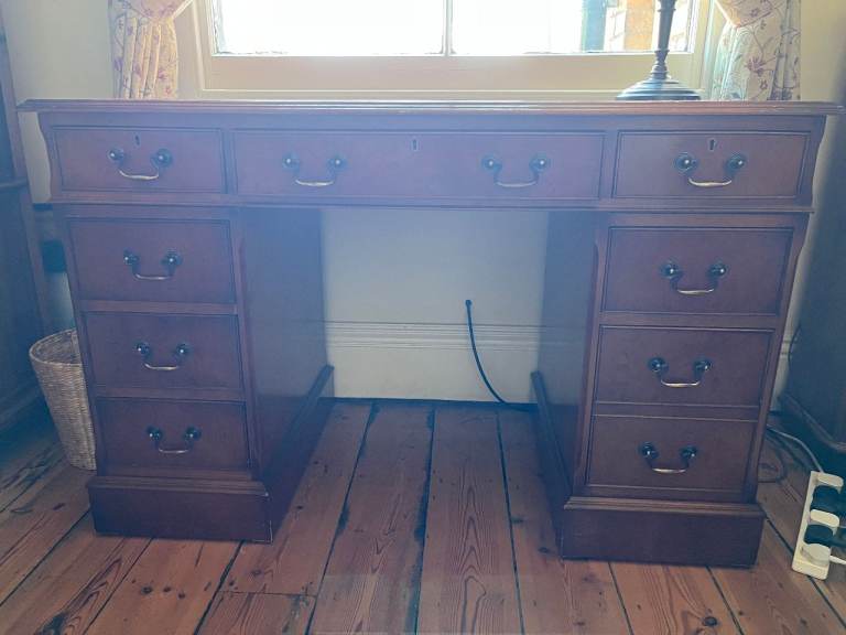 Classic English Captains double pedestal desk