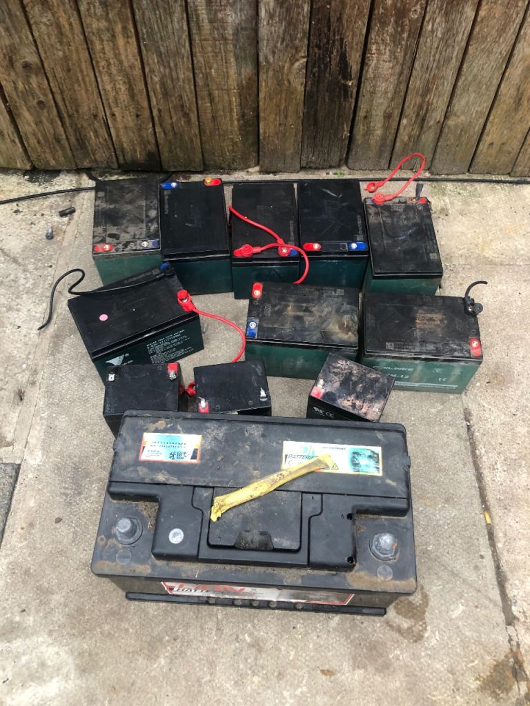For sale job lot of scrap batteries 