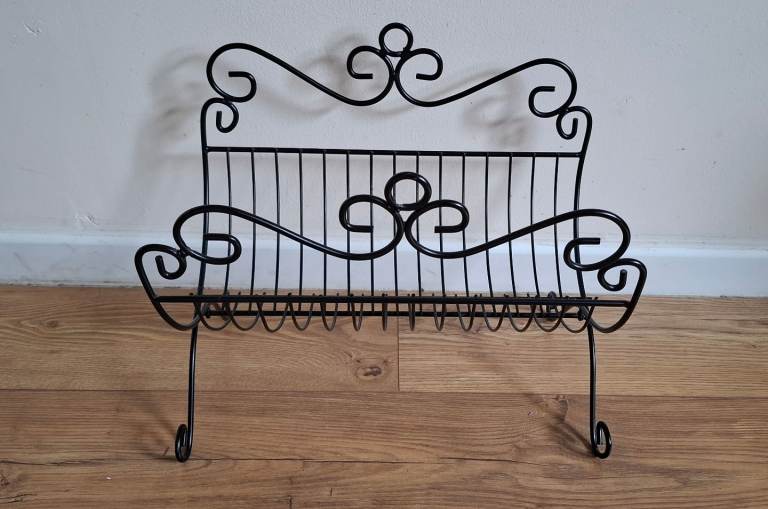 Black Metal Log Basket