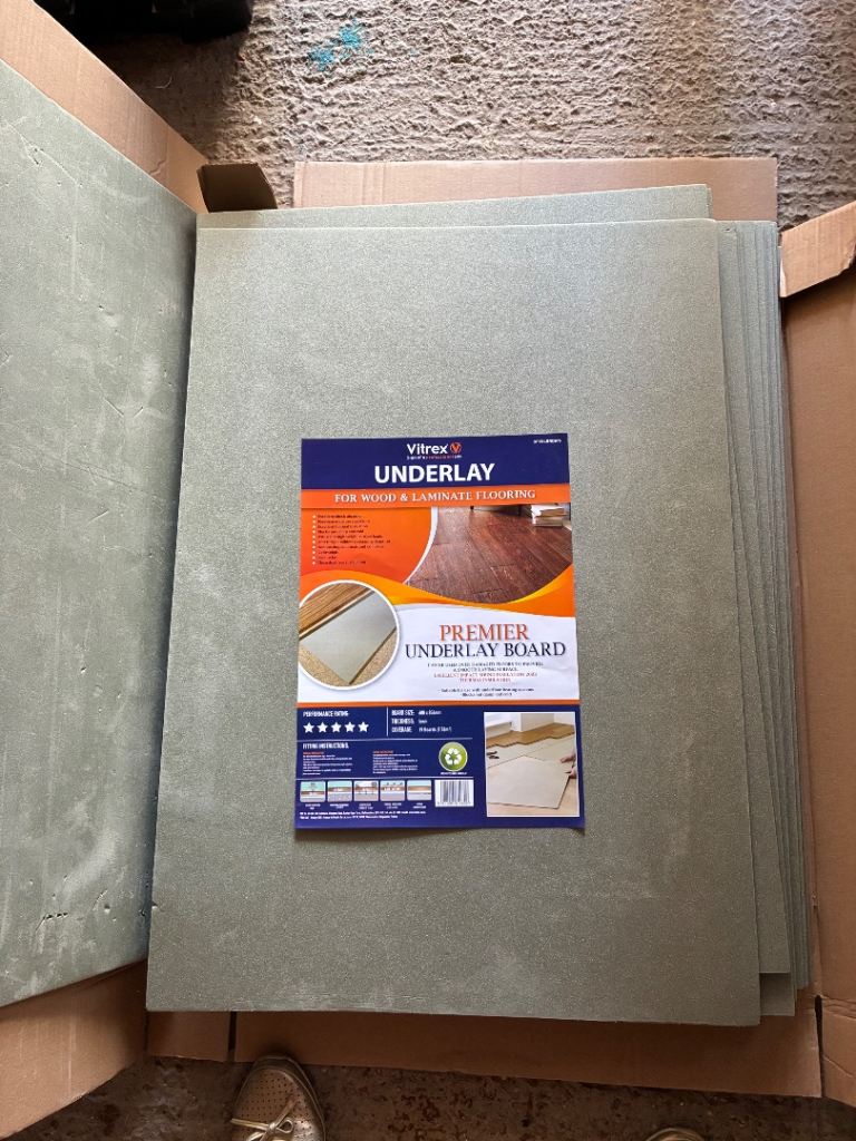 VITREX 5MM PREMIER WOOD & LAMINATE UNDERLAY BOARDS. Collect Putney 