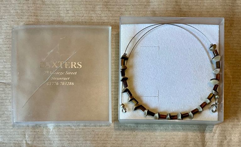 Baxters Women Ladies Brown Bead & Stone Necklace - New with tags