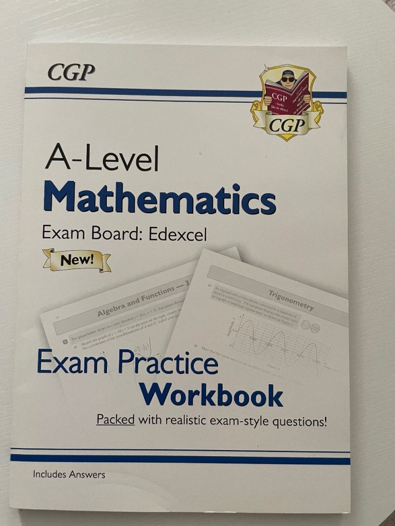 CGP A-Level Mathematics Edexcel Exam Practice Workbook New
