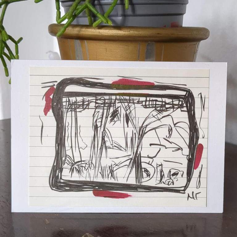 Original hand-drawn art 'Window Garden' #handdrawn   