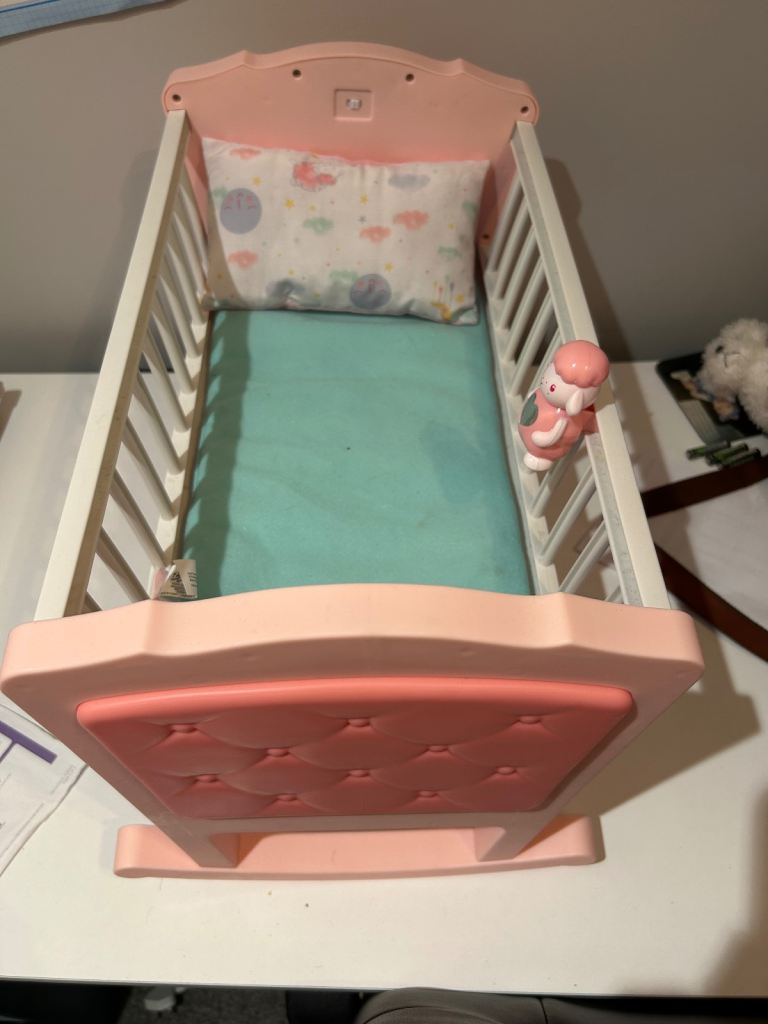 Baby Annabelle self rocking doll crib
