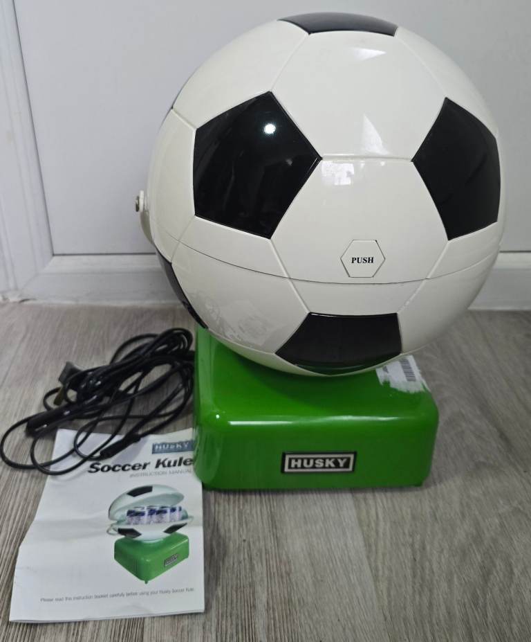 Husky Soccer Kule Mini Fridge, 10-litre football-shaped tabletop cooler ...