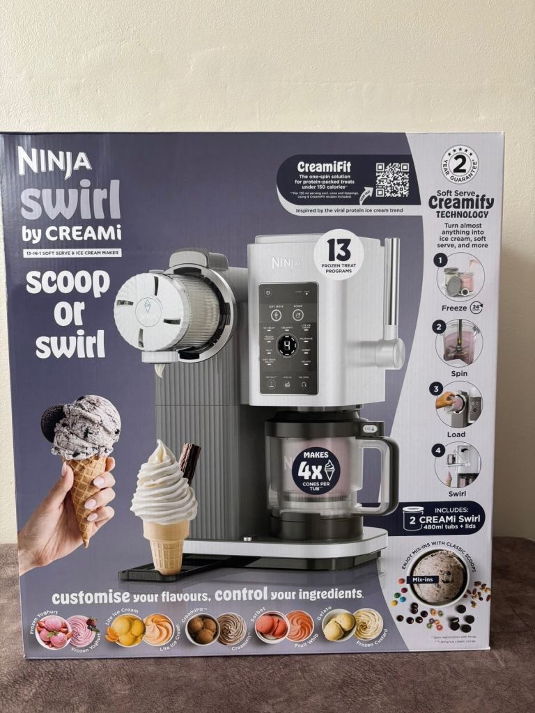 NEW Ninja Swirl by Creami Soft Serve & Ice Cream Maker - Grey