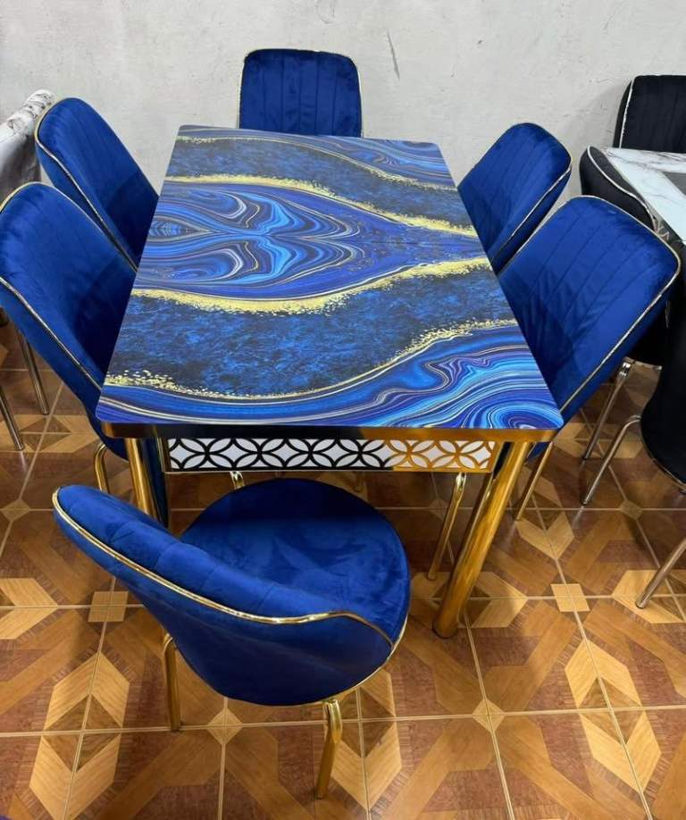 UNWANTED New Plush Velvet Dining Table Set For Sale _ Turkish Style Set With 6 and 4 chairs . COD