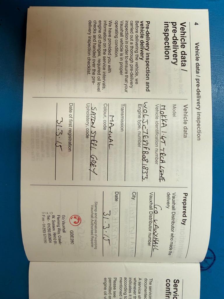 2015 Vauxhall Mokka 1.4T Tech Line 5dr HATCHBACK PETROL Manual