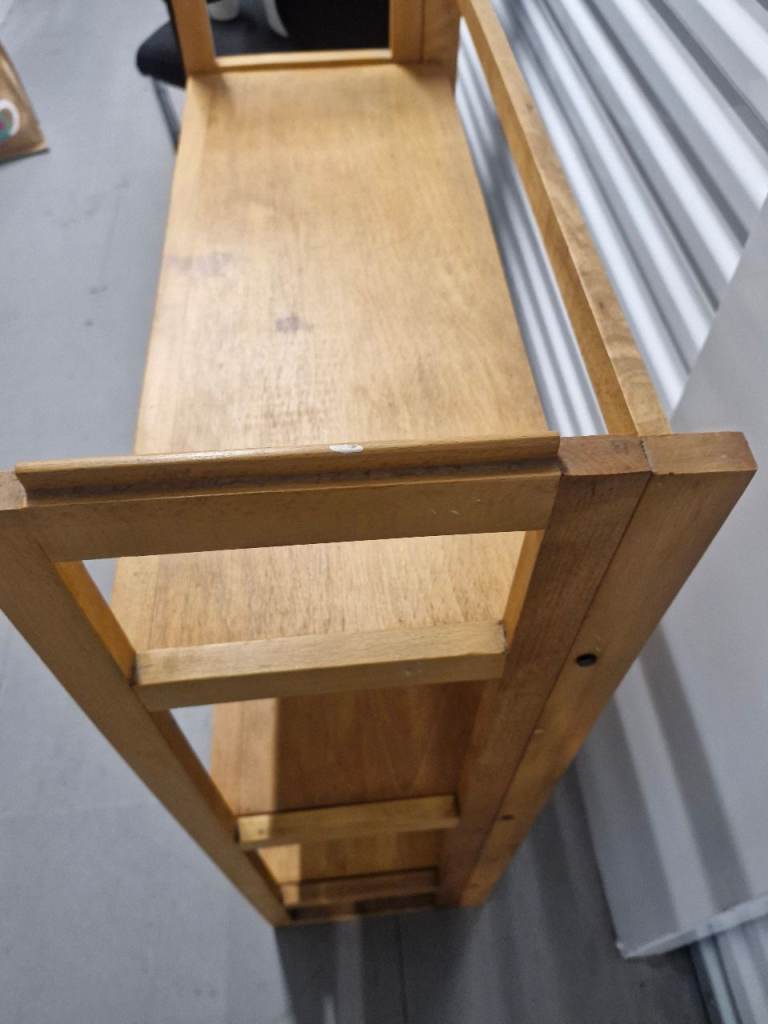 Wooden shelving unit