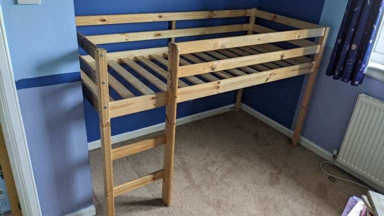Kids mid-sleeper single bed frame