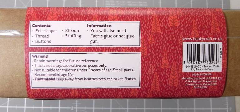 Felt Christmas Tree Sewing Kit HobbyCraft £7