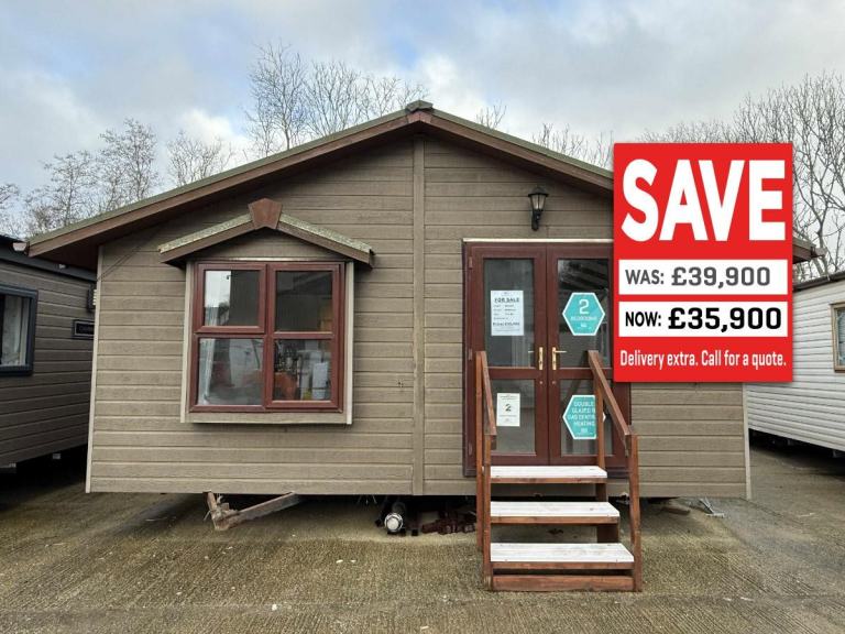 2 Bed Wessex Twin Lodge - DG+CH, Bath, Ensuite, French Doors - Offsite, Own Land