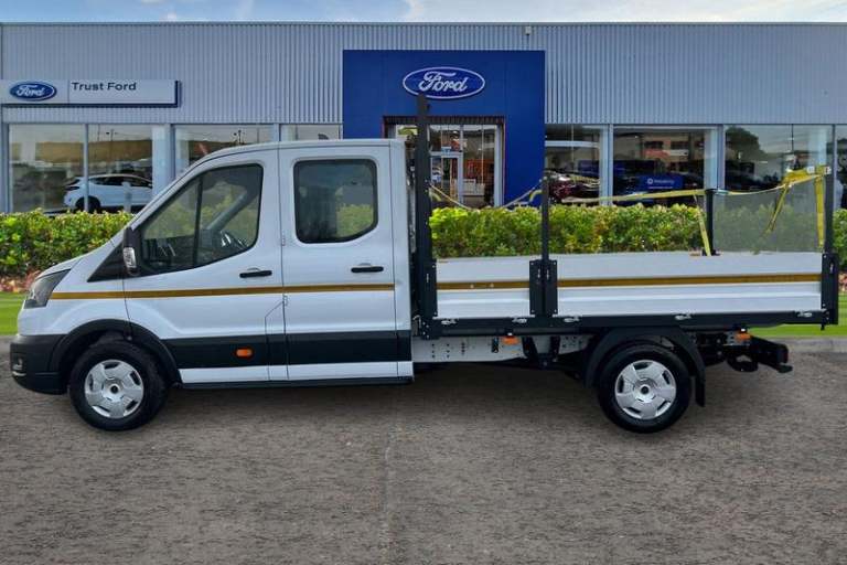 2025 Ford Transit 350 Trend L3 LWB Double Cab Dropside RWD 2.0 EcoBlue 165ps HDE DAP, AIR CON CHA...