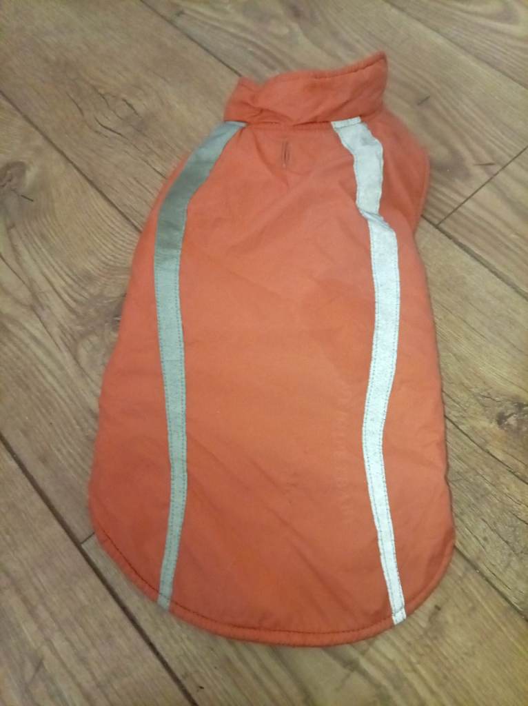 Dog coat orange (water resistant) 