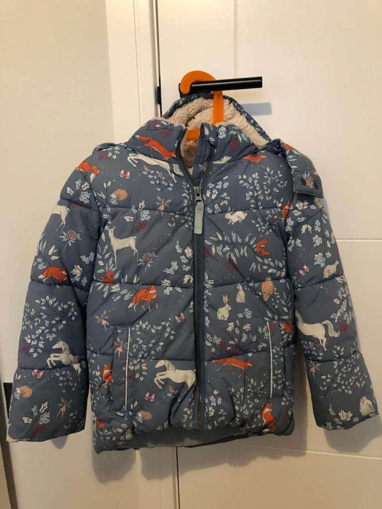 Mini Boden Girls light blue coat age 4-5 years