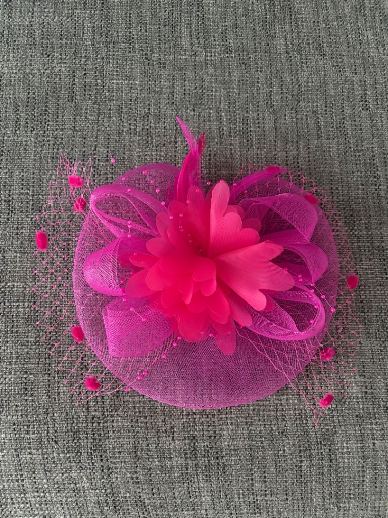 Hot Pink Fascinator 