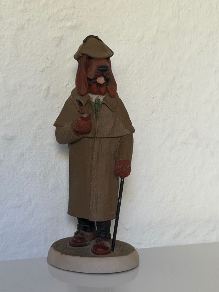Vintage Detective Dog Figurine Ornament