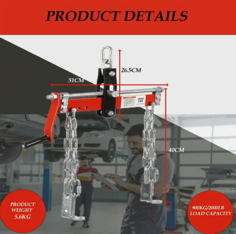 Engine Leveler Balancer 900kg Load Shop Crane Hoist Chain Lift Loading ...