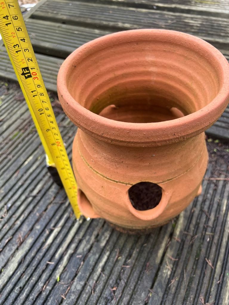 Terracotta strawberry/herb planter 7 holes