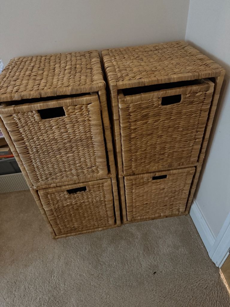 Wicker storage unit