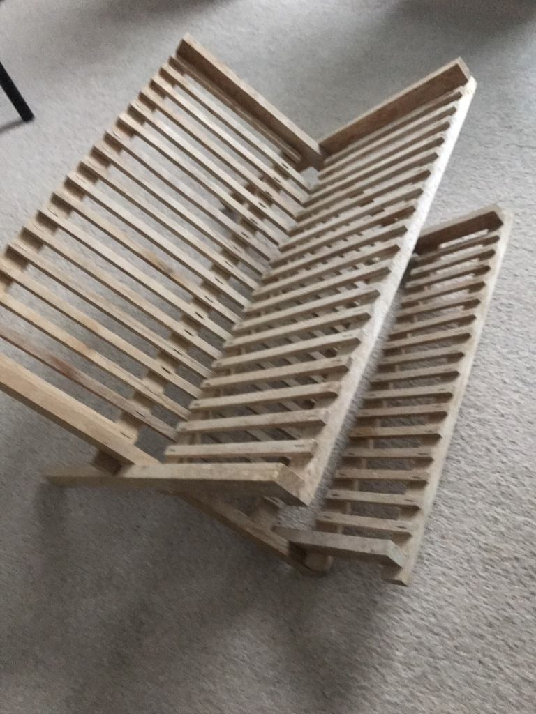 Wooden sink drainer 