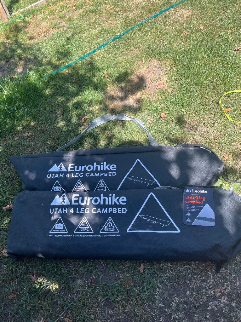 Eurohike Utah 4 Leg Campbeds (Pair) – Good Condition