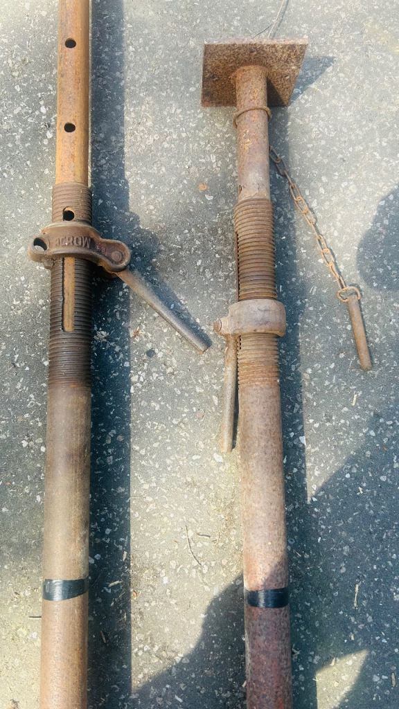 pair, Two Metal Acrow Props 