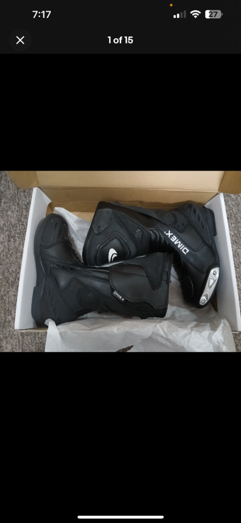 BRAND NEW BOXED men’s Dimex Motorcycle Boots Size UK 6 