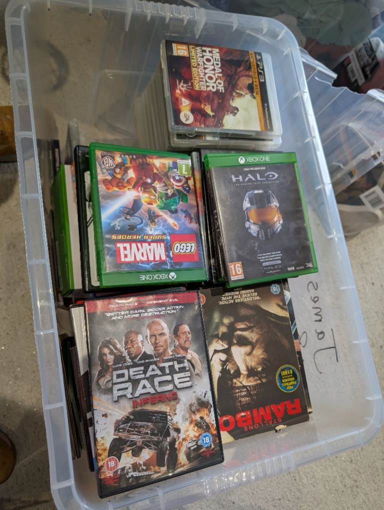 50+ Xbox games and dvds 