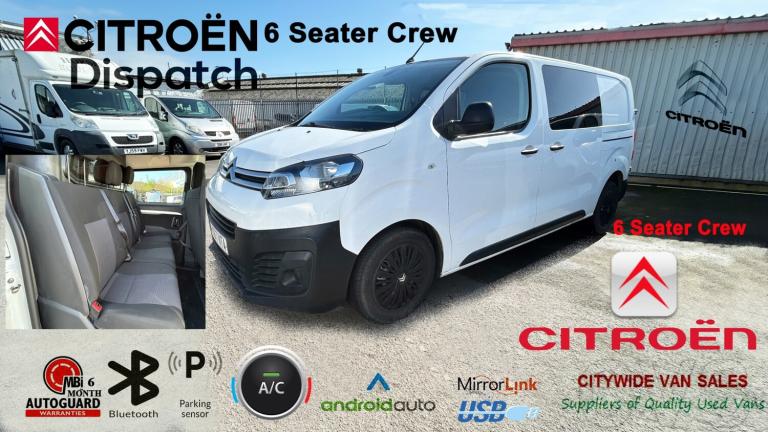2017 Citroen Dispatch  1400 2.0 BlueHDi 120 6 Seater Crew Van NO VAT Crew Van Diesel Manual