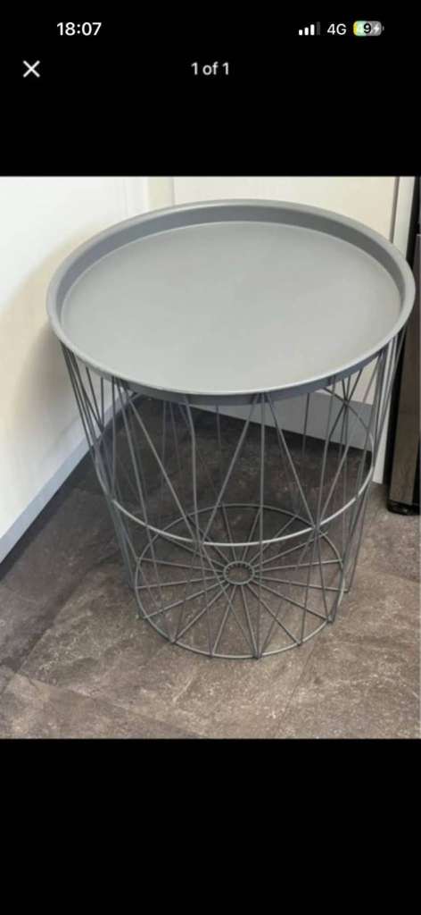 Grey basket table