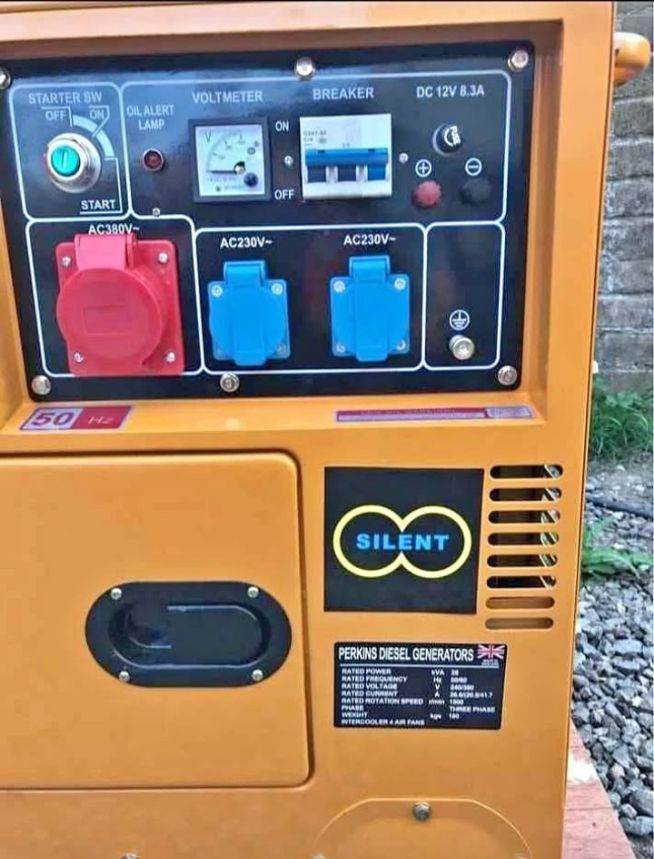 Perkins Diesel Generator 26 KVA Brand New for Sale Silent and Key Start Generator Free Home Delivery