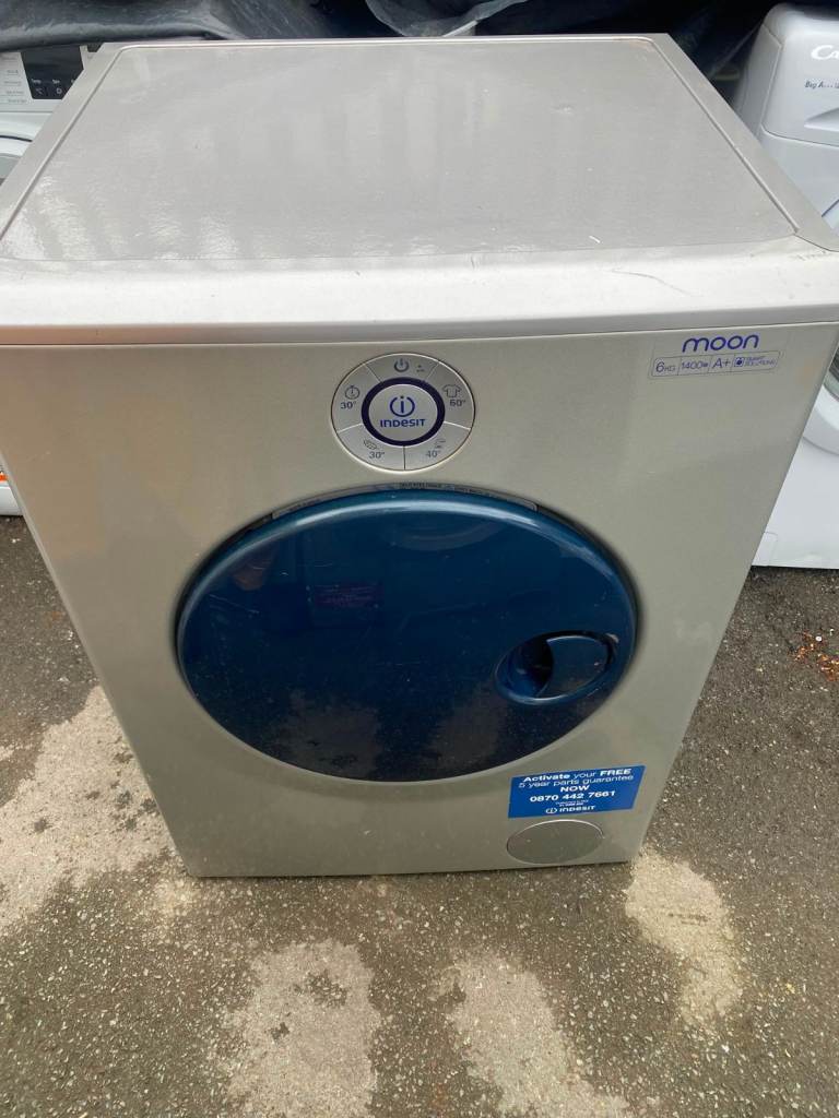 Indesit Moon Tumble Dryer – White, Good Condition