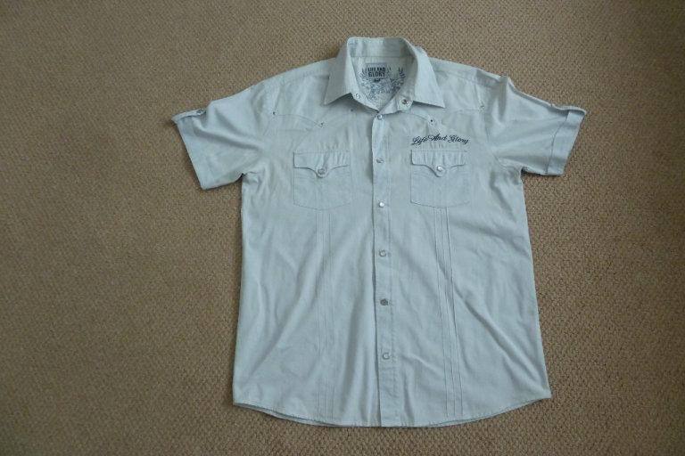 Men’s Hope & Glory Pale Blue Short Sleeved Shirt
