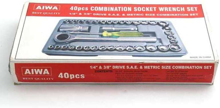 40-Piece Home & Automotive Repair Hardware Tool Kit with Carry Case