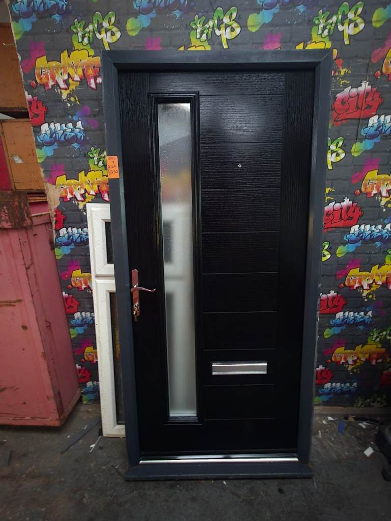 image for Black upvc composite door 