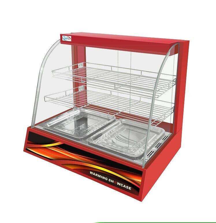 RED COMMERCIAL PIE WARMING HOT FOOD CABINET DISPLAY
