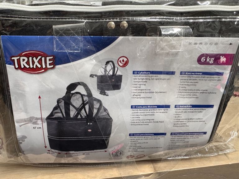 Dog bike basket/ carrier up to 6kg