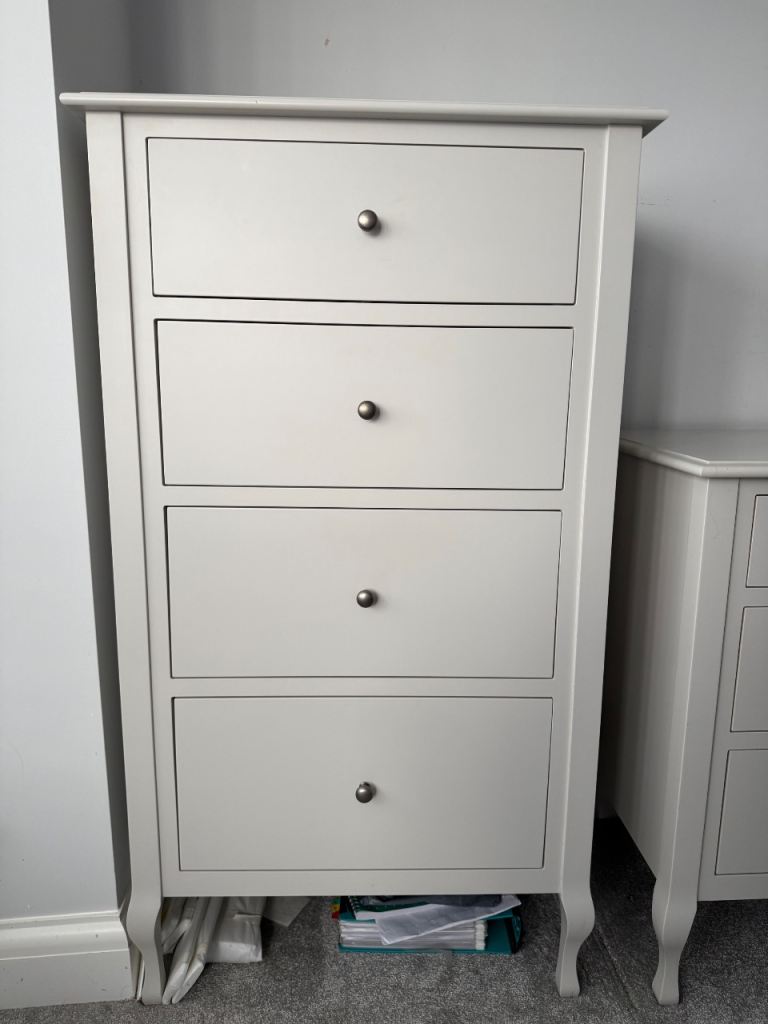 Laura Ashley Rosalind Furniture - Dove Grey, 2x chest of drawers and wardrobe