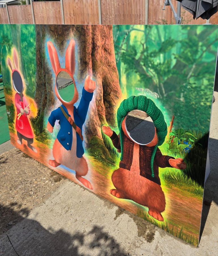 Peter Rabbit party photo board 
