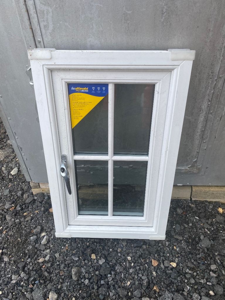 New Double Glazed UPVC Window - White Frame inside black frame outside
