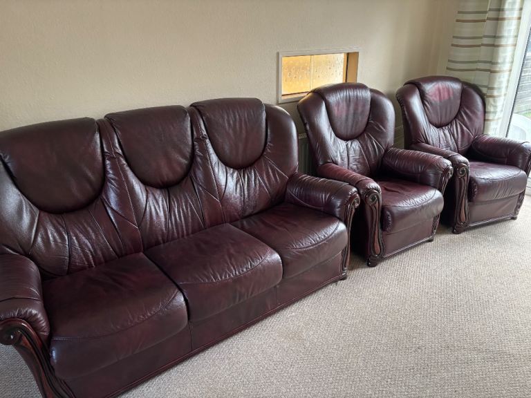 FREE Leather sofa and two armchairs 