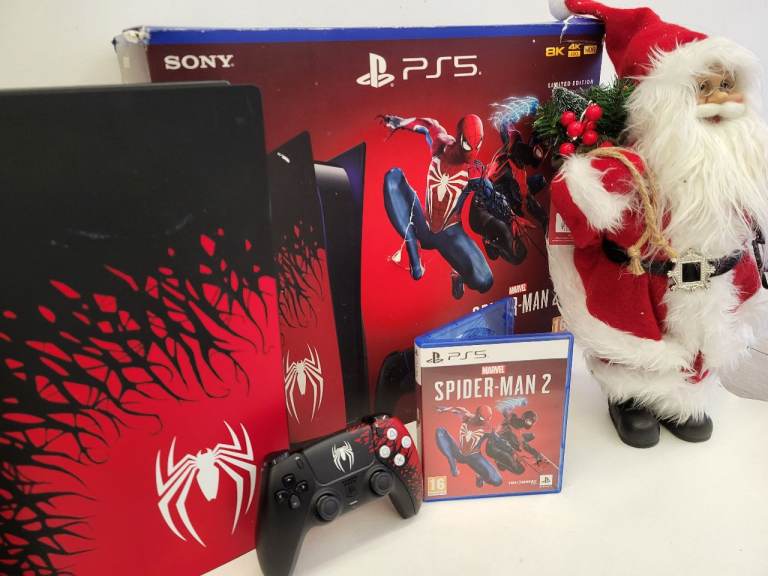 image for Ps5 disc spiderman with controller 