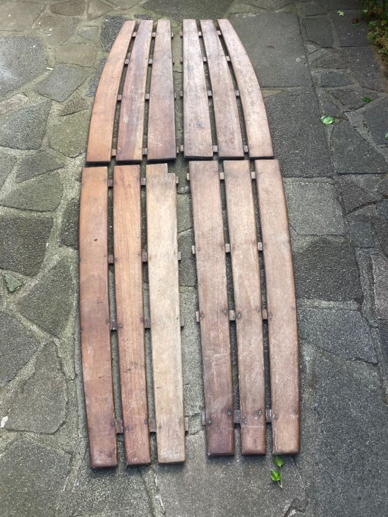 Set boat dinghy hardwood floorboards