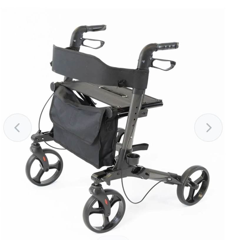 NEW/ NRS 4 Wheel Triple Fold Aluminium Rollator    