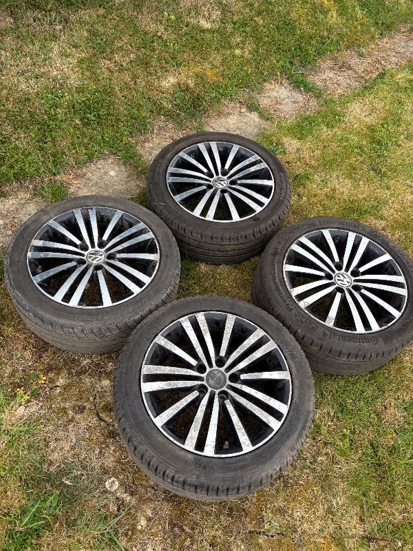 VW VOLKSWAGEN PASSAT GOLF  17'' ALLOY WHEELs MINNEAPOLIS 5x112 With Tyres Rims