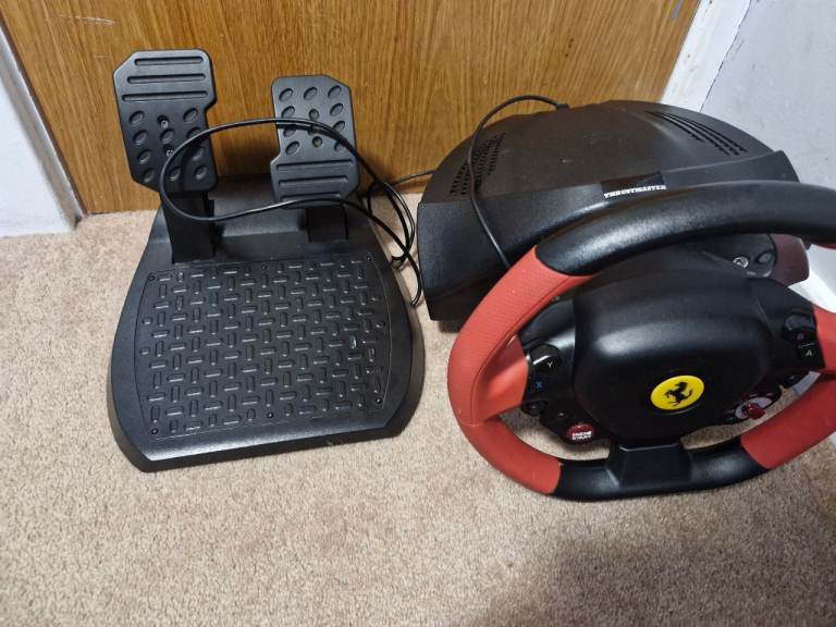 Thrustmaster Ferrari 458 Spider Racing Wheel & Pedals – Good Condition