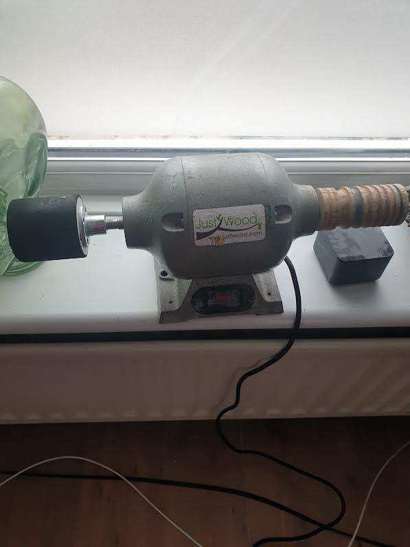 Drum Sander for Leather Burnishing